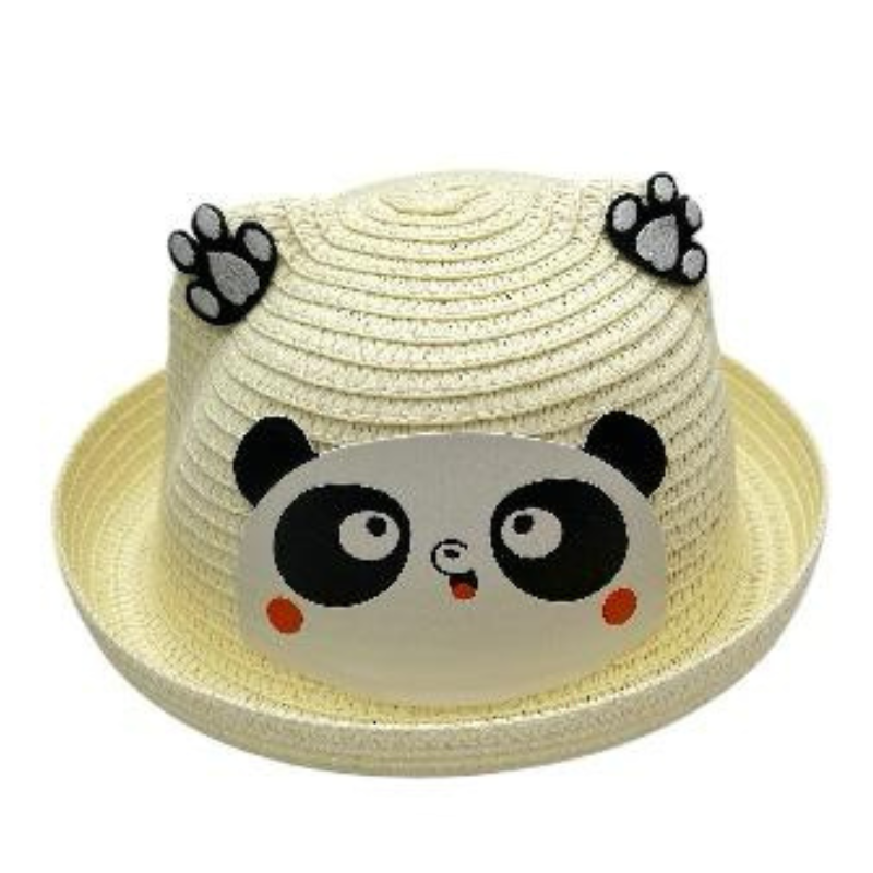Palarie copii cu model panda si labute aplicate – design haios cu bor mic [1]