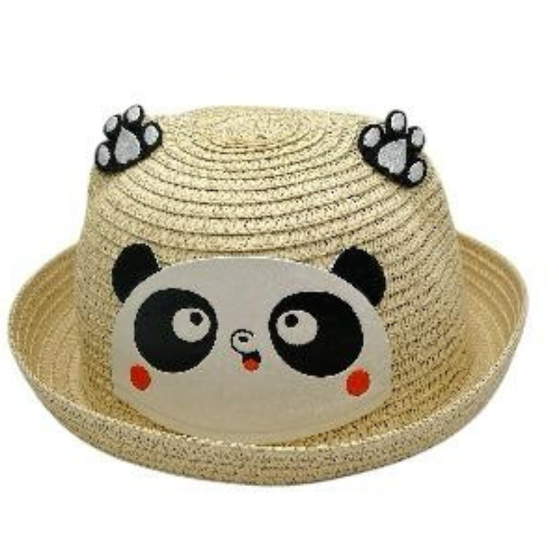 Palarie copii cu model panda si labute aplicate – design haios cu bor mic [1]