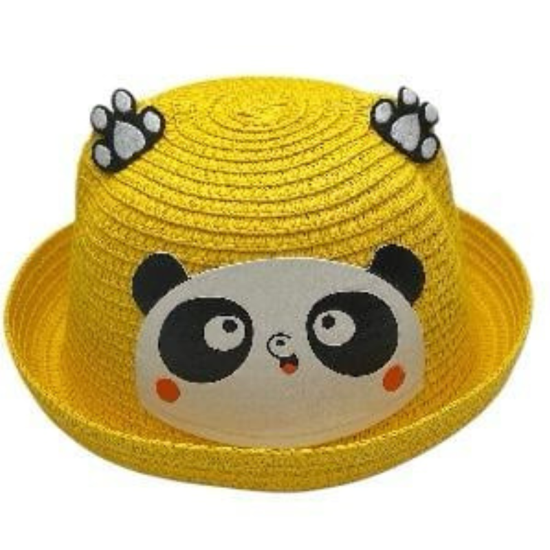 Palarie copii cu model panda si labute aplicate – design haios cu bor mic [1]