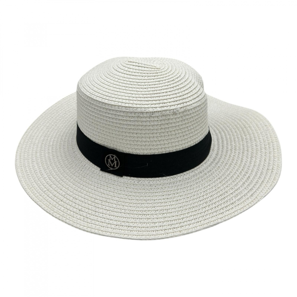Palarie dama cu bor mic si banda neagra – model casual-elegant, 100% poliester [1]