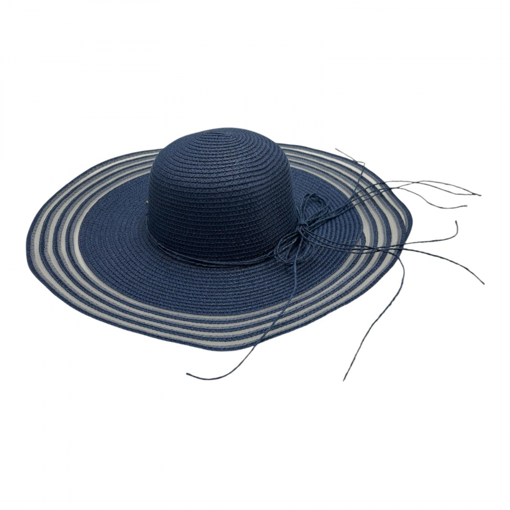 Palarie dama de plaja cu bor mare si margele decorative – stil boho chic [1]
