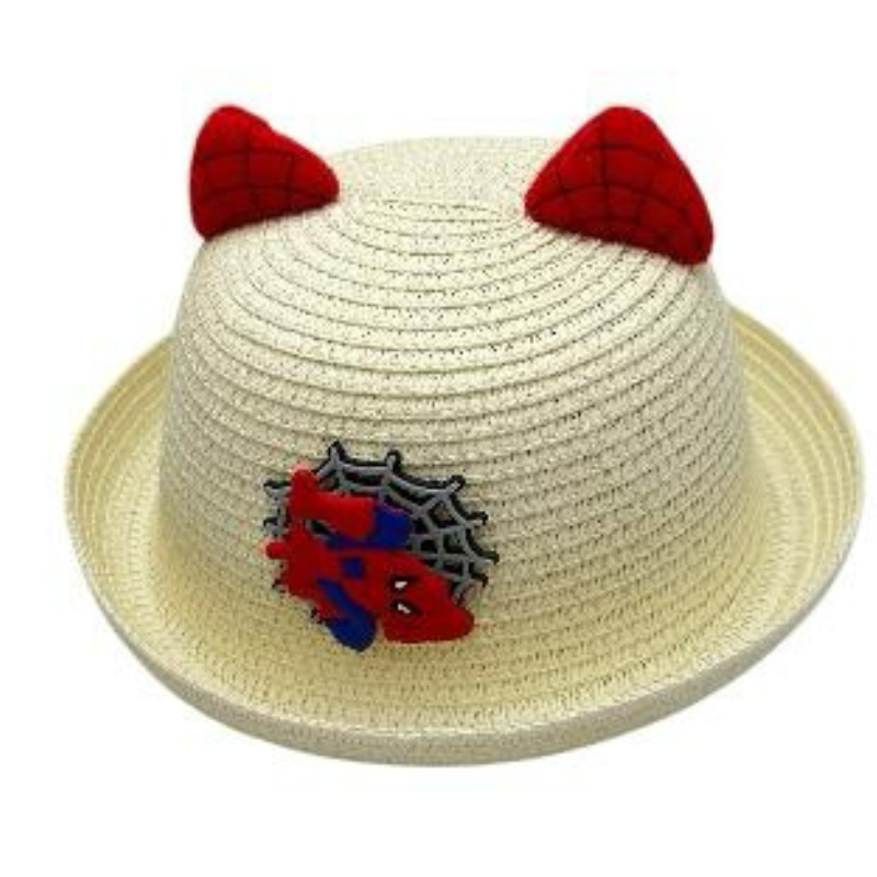 Palarie de Soare cu Urechiuse pentru Copii – Din Paie, 16-23 cm, Model Jucaus, Ideala pentru Vara [1]