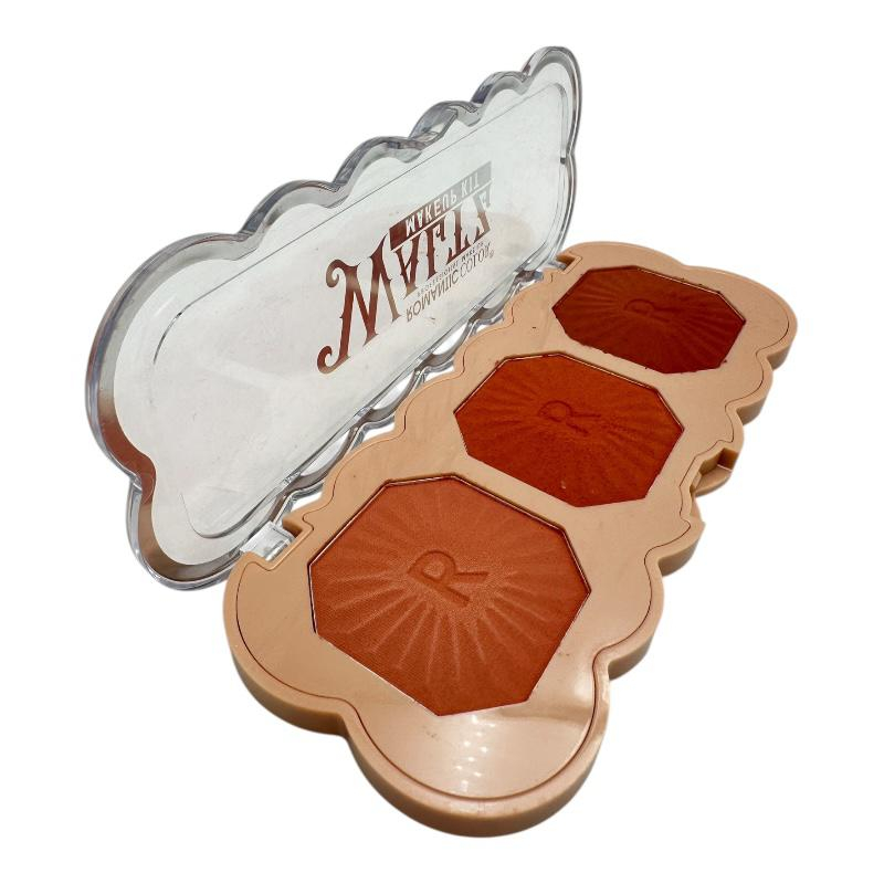 Paleta blush Romantic Color A2, 15cm – 3 nuante fard de obraz, finisaj mat si satinat, BaoBao [2]