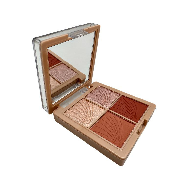Paleta machiaj 9 culori  Romantic Color B2, contouring si pudra – definire, iluminare si fixare, BAOBAO [4]