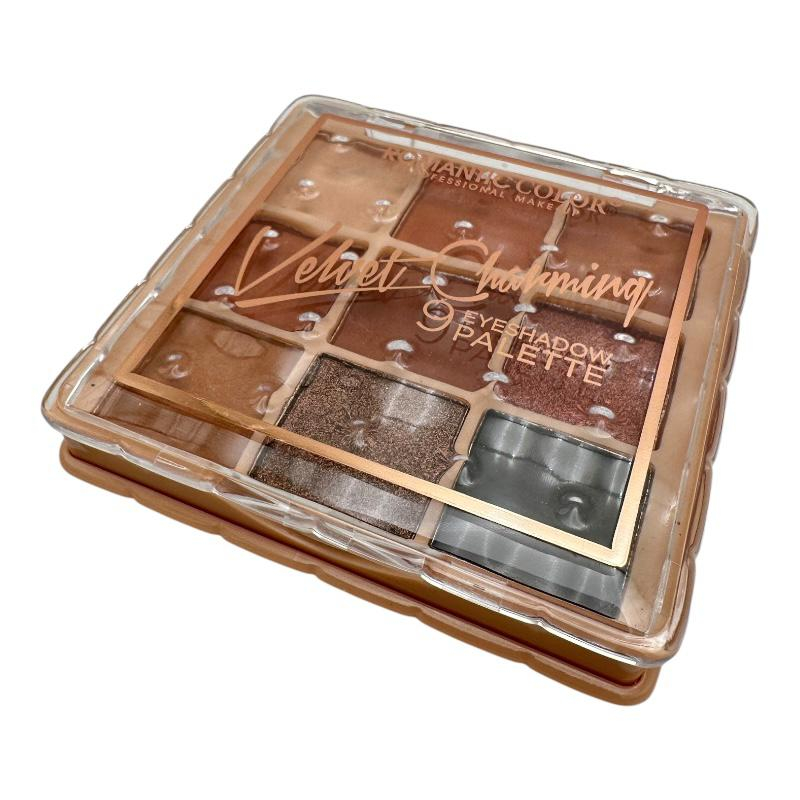 Paleta machiaj Romantic Color B3 – 9 farduri ochi, 7.5cm, 10.4g, culori mate si stralucitoare, BaoBao [2]