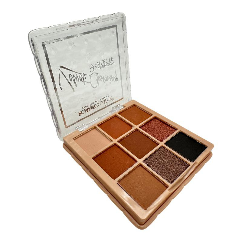 Paleta machiaj Romantic Color B3 – 9 farduri ochi, 7.5cm, 10.4g, culori mate si stralucitoare, BaoBao [3]