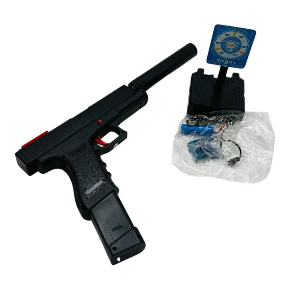 Pistol de Jucarie P18C cu Bile de Apa Moi, Amortizor si Acumulator - Design Realist  [3]