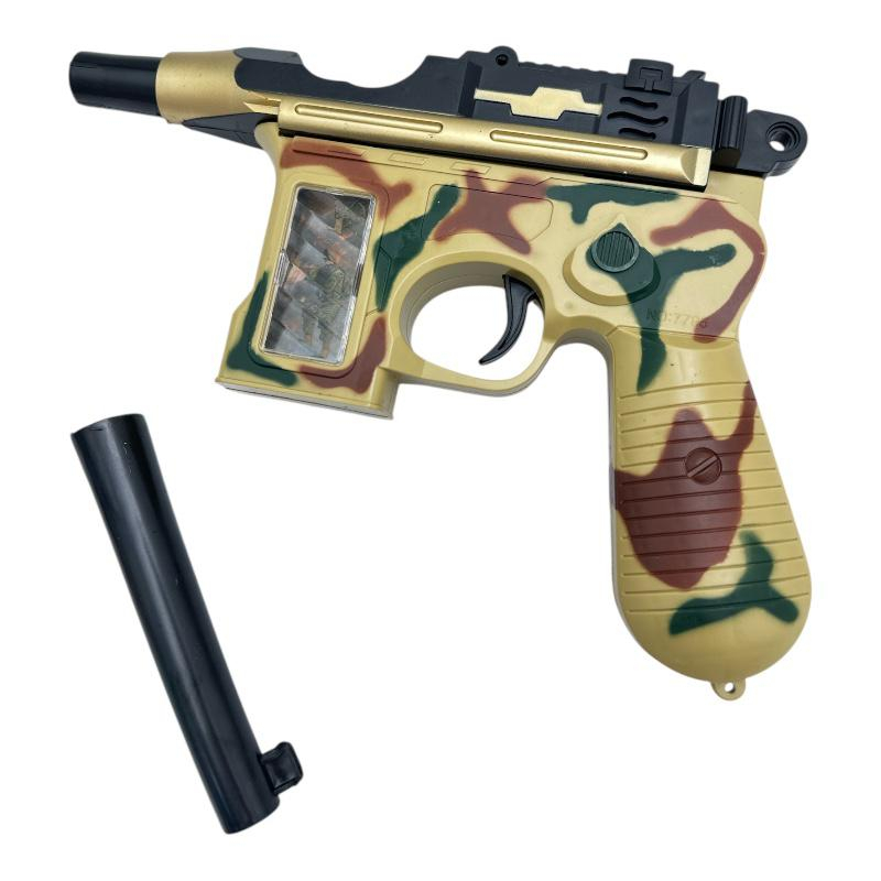 Pistol de jucarie pentru copii – din plastic, cu baterii, diverse culori, 21x15.5cm, jucarie interactiva si distractiva,  [6]