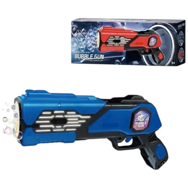 Pistol electric cu baloane de sapun pentru copii, model  cu lumini si sunete, jucarie distractiva cu design spatial, dimensiune aproximativa 32cm,  [2]