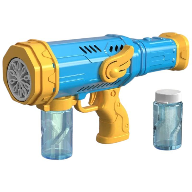 Pistol electric de facut baloane de sapun, culori combinate, cu sunet si lumina, 8 orificii, 27.5x14.5x8.5 cm, Angel Bubble Gun,  [8]
