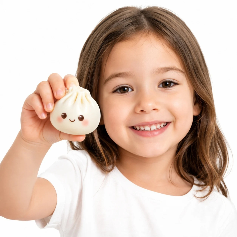 Plic Surpriză Mini Dumpling Squishy pentru Copii - Jucărie Antistres Moale și Elastică [2]