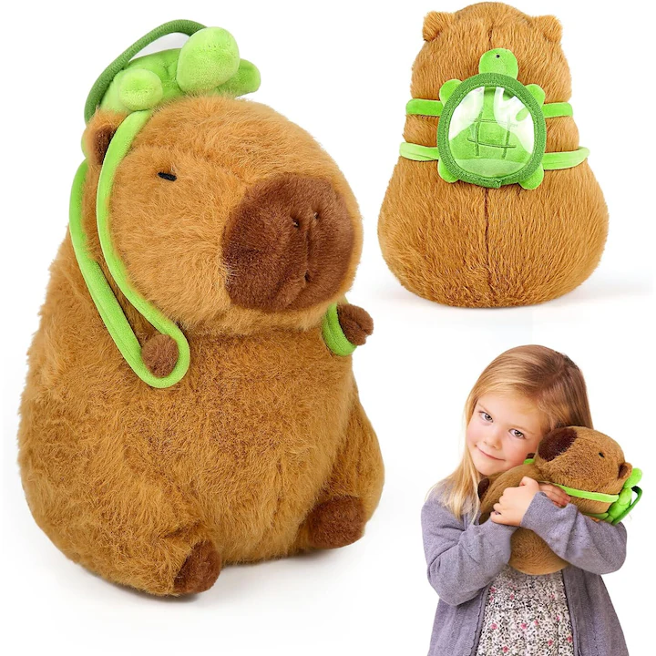 Plus Capibara cu Rucsac Broscuta –   By Alex Store [4]