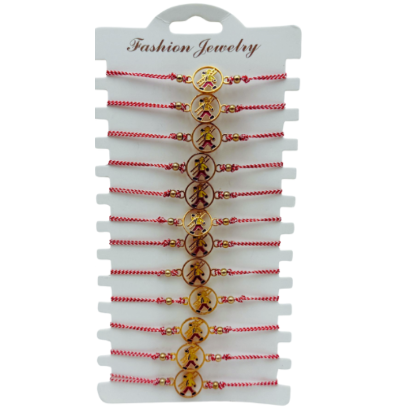Set  12 bratari Martisor Cosar norocos, cu margele si snur reglabil [3]
