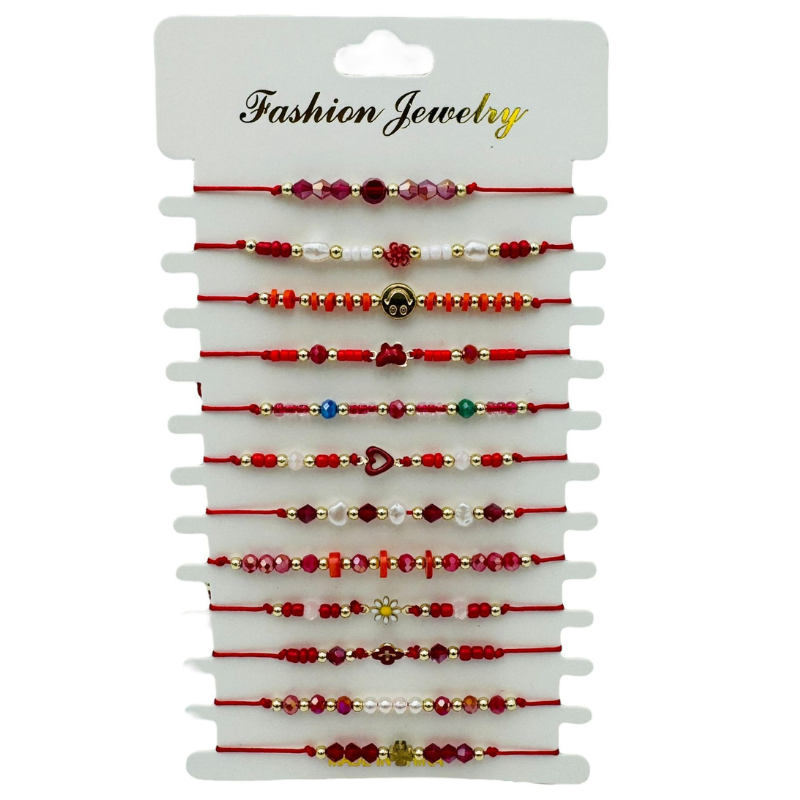 Set 12 Bratari Martisor Simboluri Diverse, snur reglabil [3]