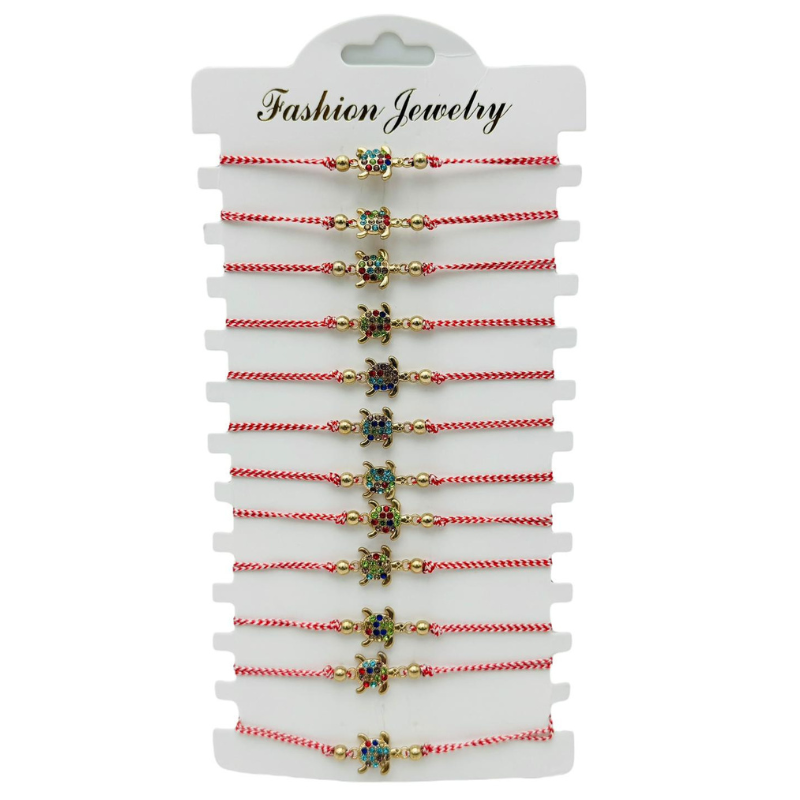Set 12 Bratari Martisor Testoasa Norocoasa, snur reglabil [3]