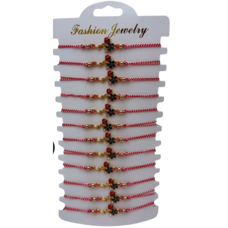 Set  12 Bratari Martisor Trifoiasi cu gargarita, cu margele, snur reglabil [3]