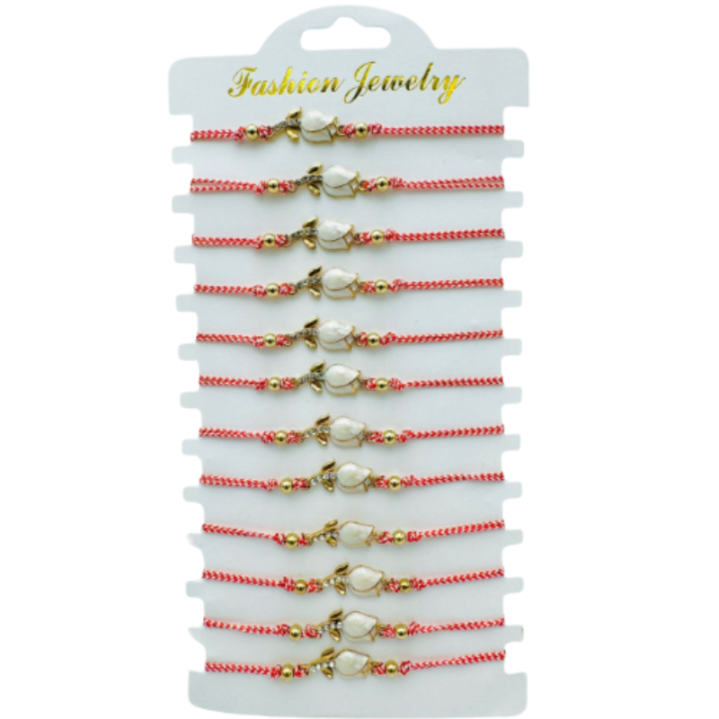 Set 12 Bratari reglabile Martisor, Innocence Flower, model 2025 [3]