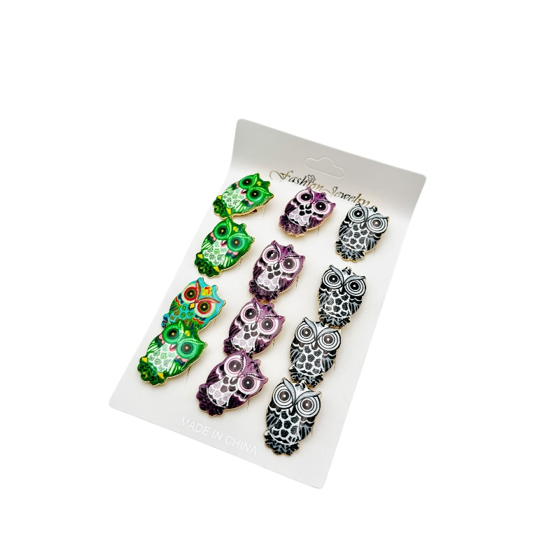 Set 12 brose Martisor, Bufnite dragalase colorate, editie 2025 [3]