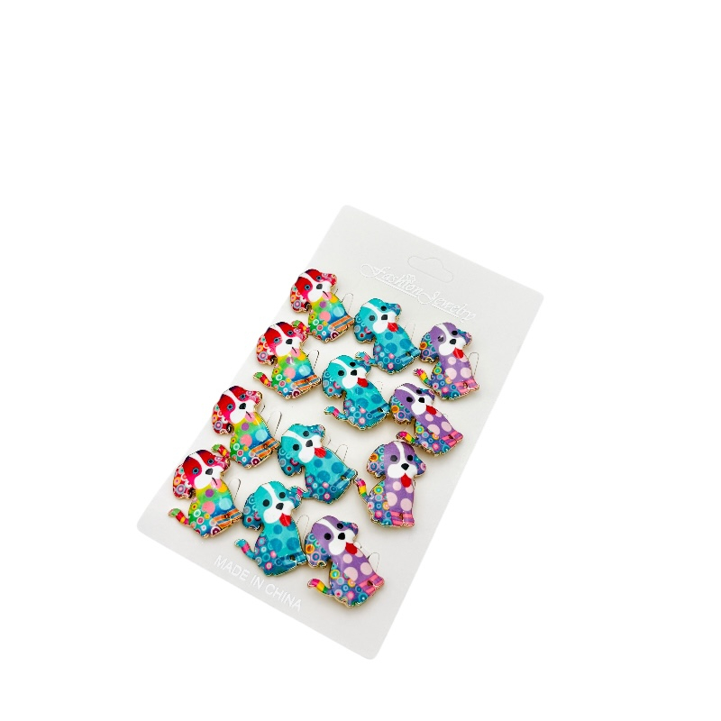 Set 12 brose Martisor, Catelusi dragalasi multicolori, editie 2025 [3]