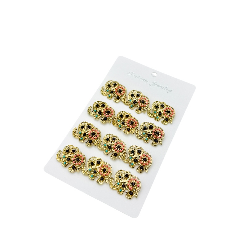 Set 12 brose Martisor, Elefant simpatic cu pietricele, editie 2025 [3]