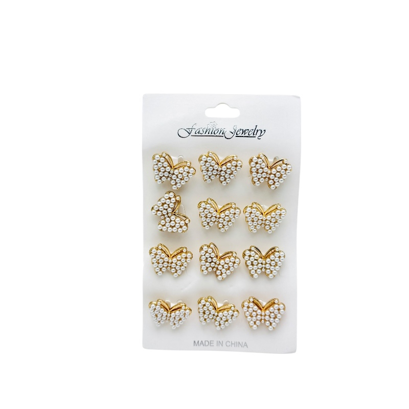 Set 12 brose Martisor, Fluturi dragalasi cu perle, editie 2025 [2]