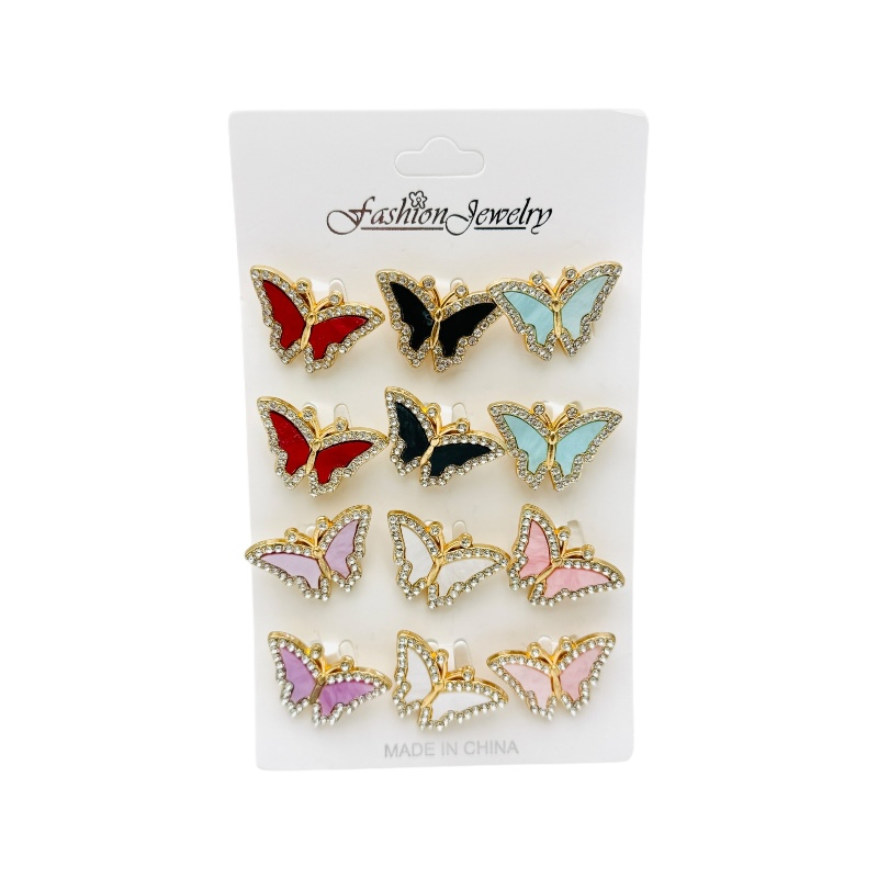 Set 12 brose Martisor, Fluturi dragalasi viu colorati, editie 2025 [1]