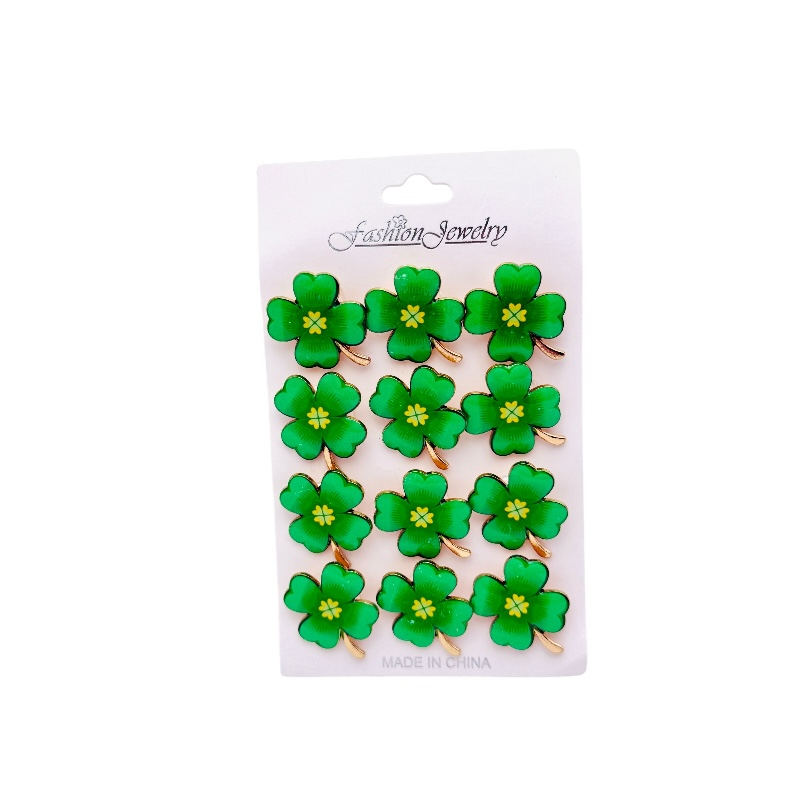 Set 12 brose Martisor, Trifoi cu patru foi norocos, editie 2025 [2]