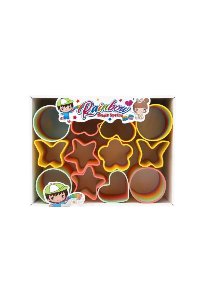 Set 12 Forme Rainbow Magic pentru Joaca Creativa , Inimi Stele Flori [2]