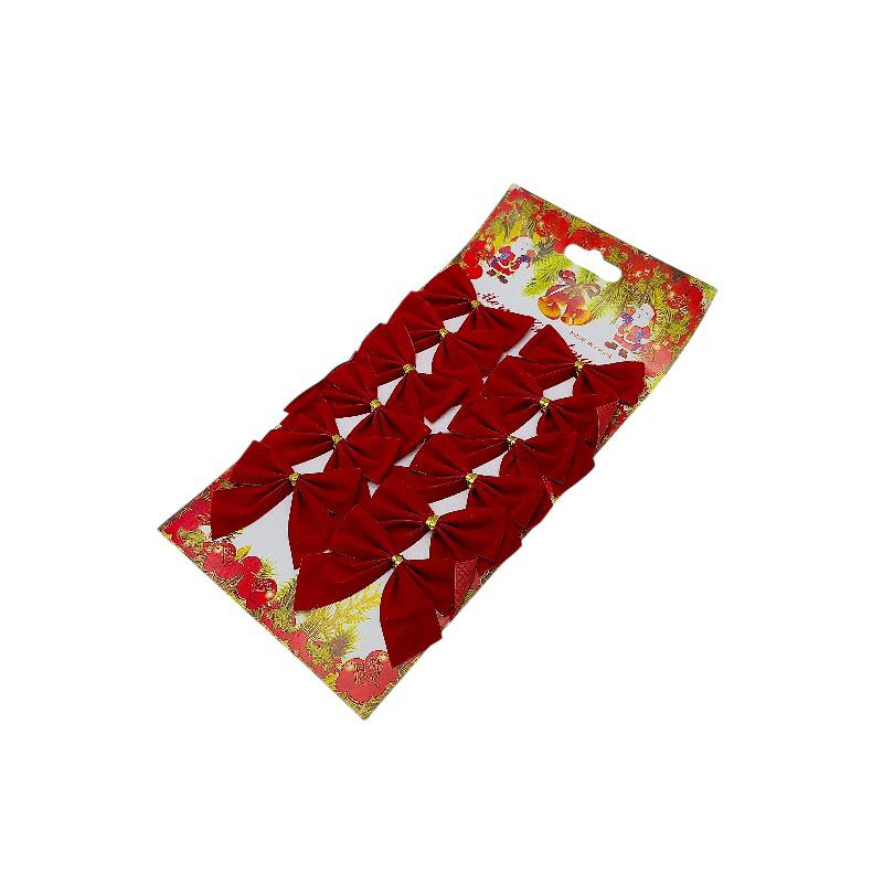 Set 12 fundite Craciun, rosu intens  – pentru brad, 23x11.5cm [2]