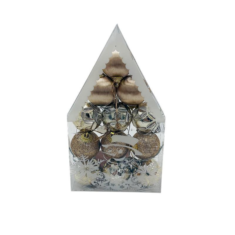Set 12 globuri de Craciun pentru brad –20x12x4cm, nuanta rose fin [1]