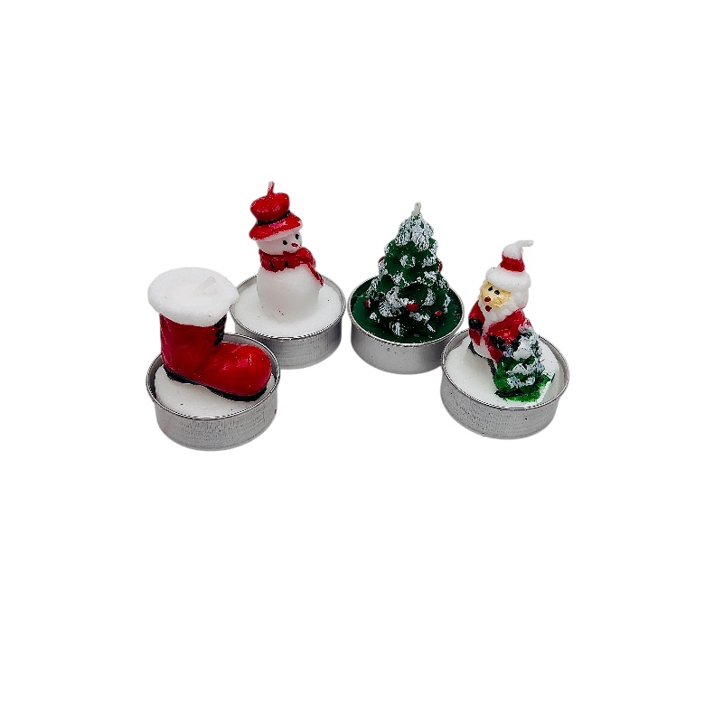 Lumanare ,  1buc,  tealight cu figurine de Craciun 1buc– Mos Craciun, brad, om de zapada, cizma [3]