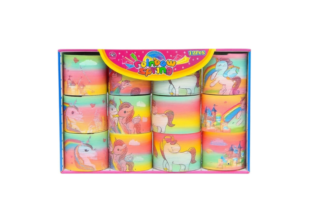 Set 12 Springuri Rainbow cu Unicorni , Jucarie Colorata pentru Copii [2]