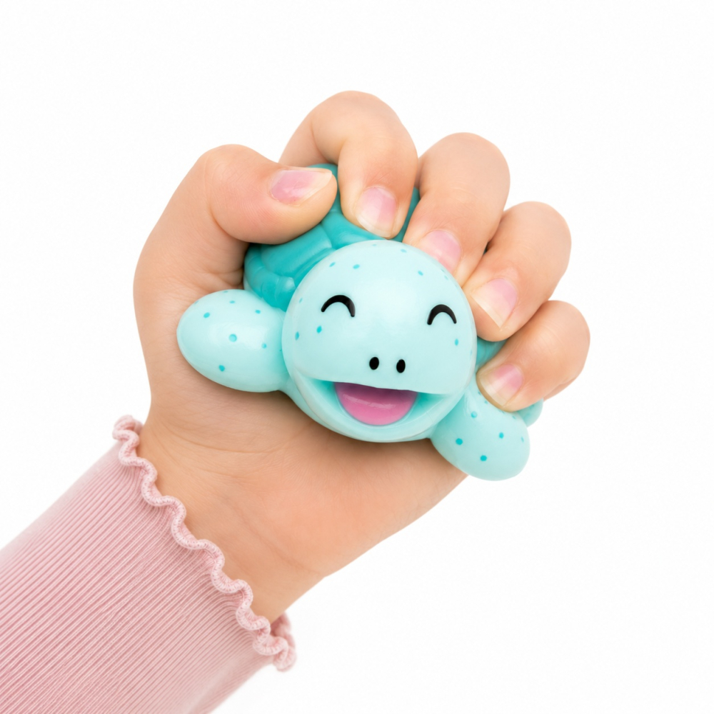 Set 12 Squishy Țestoasă Albastră Antistres, 15 cm - Jucării Moi și Relaxante pentru Copii [2]