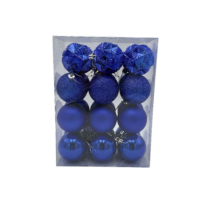Set 24 globuri de Craciun pentru brad – 23x17.5x11.5cm, nuanta albastru regal [1]