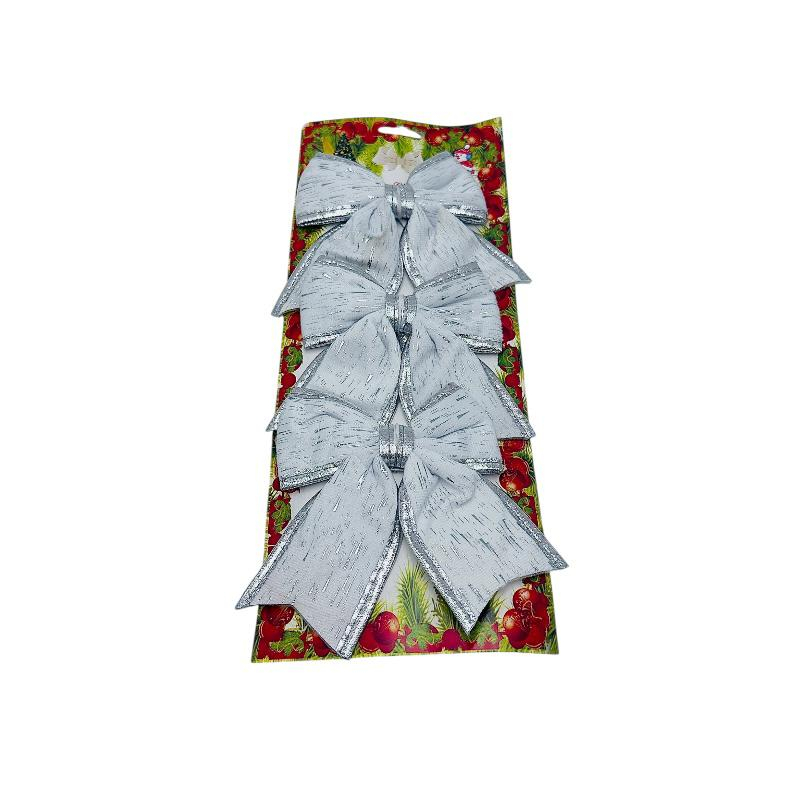 Set 3 fundite Craciun cu sclipici  – pentru brad, 35x13cm [1]