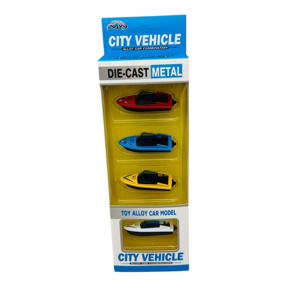 Set 4 Barci Die-Cast Metal – Modele Realiste, Disponibile in Mai Multe Culori  [2]