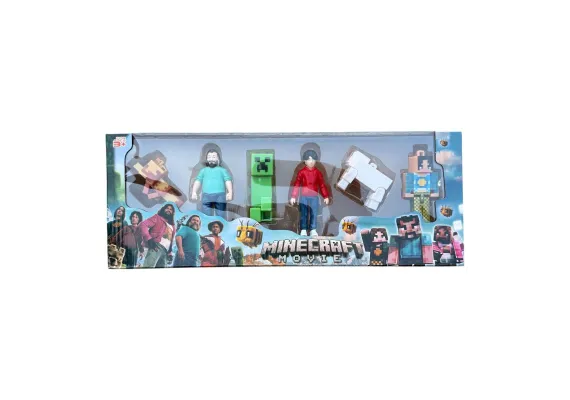 Set 6 figurine multicolor, pixel world si joc video,  [1]