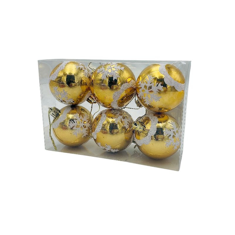 Set 6 globuri de Craciun pentru brad – 17x12x6cm, nuanta auriu fin [2]