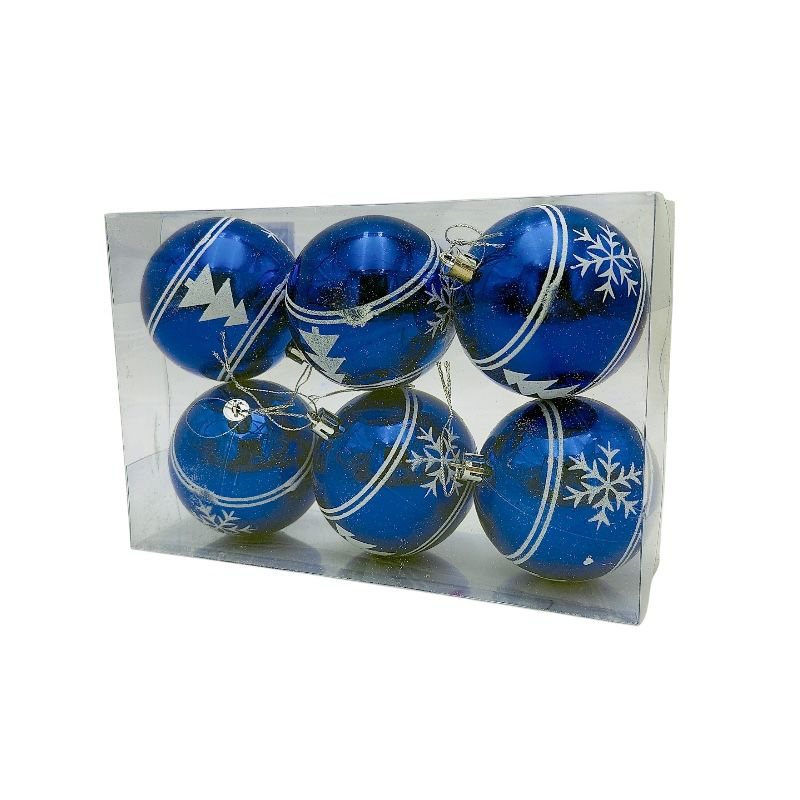 Set 6 globuri de Craciun pentru brad – 23x15x8cm, nuanta albastru regal [2]