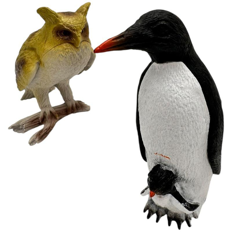 Set animale salbatice de plastic 8-9 cm – figurine educative pentru copii, fauna polara si de padure,  [3]