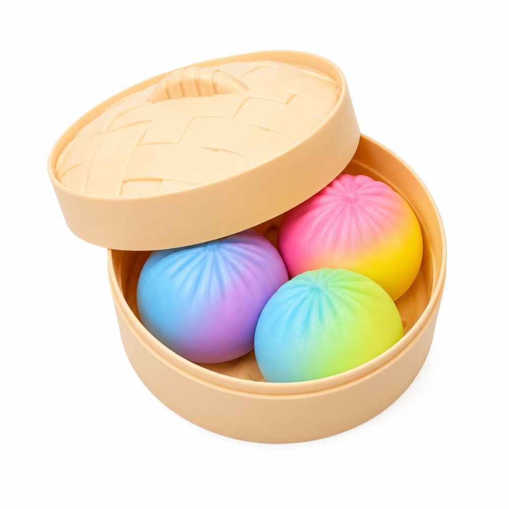 Set de 3 Squishy Galuscute Antistres Slow Rising 5cm, Culori Pastel Aleatorii [3]