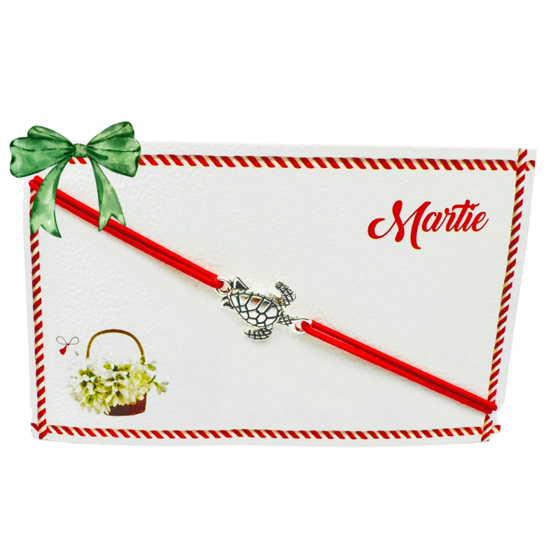 Set de 5 bratari reglabile Martisor, cu snur elastic si pandantiv Broscuta Norocoasa – model 2025 [2]