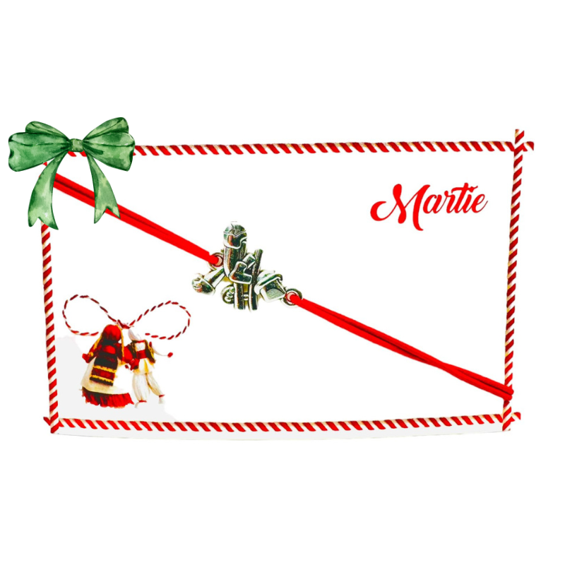 Set de 5 bratari reglabile Martisor, cu snur elastic si pandantiv Cosar Norocos – model 2025 [2]