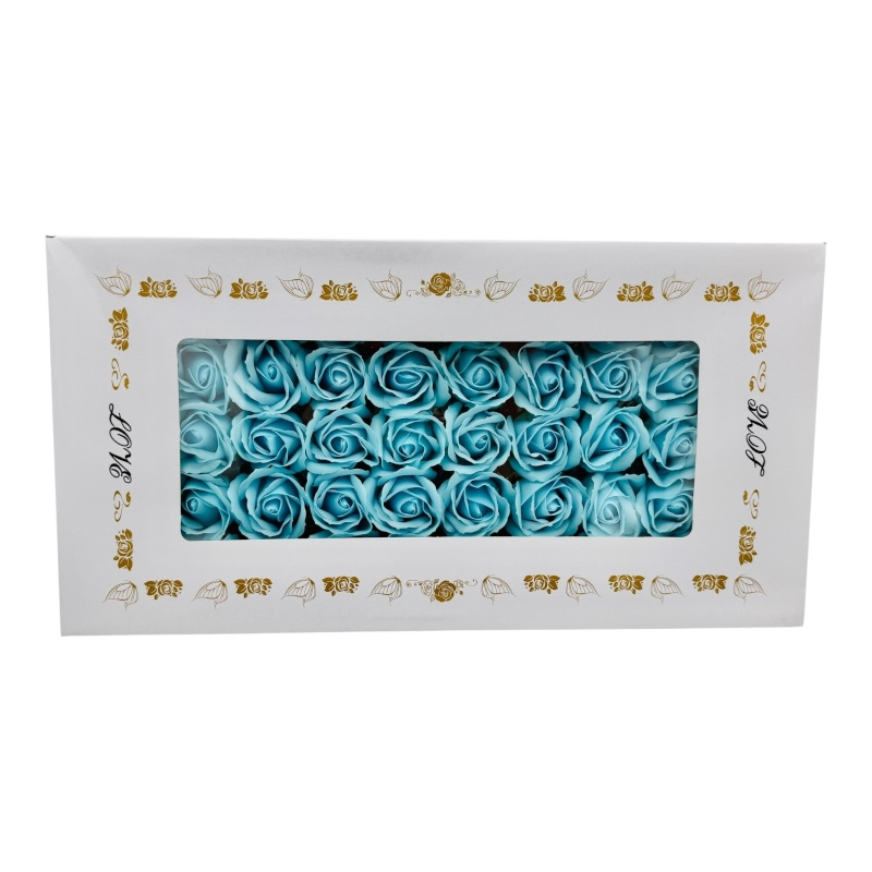 Set de 50 Trandafiri din Săpun Parfumat, baby blue – Eleganță și Profitabilitate [2]
