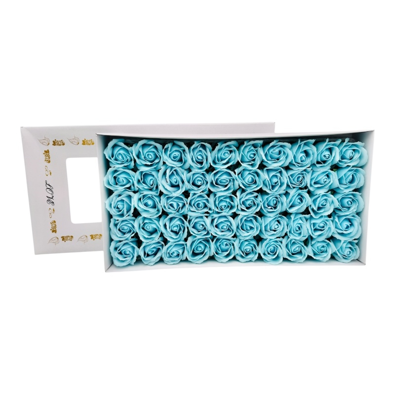 Set de 50 Trandafiri din Săpun Parfumat, baby blue – Eleganță și Profitabilitate [1]