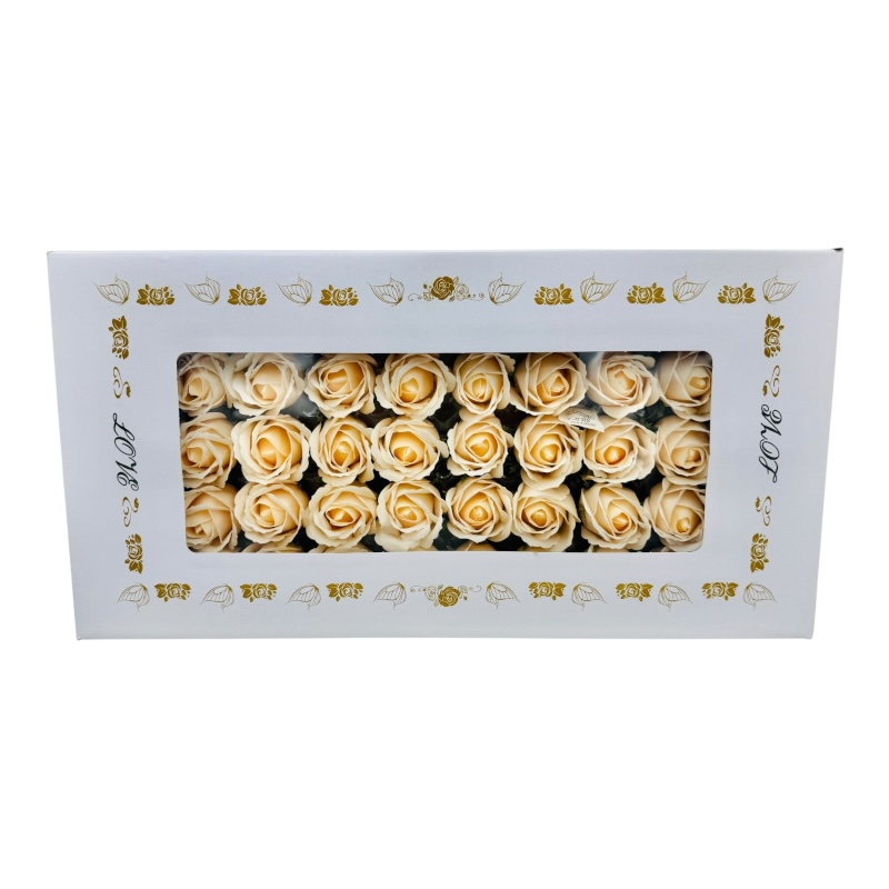 Set de 50 Trandafiri din Săpun Parfumat, crem – Eleganță și Profitabilitate [2]