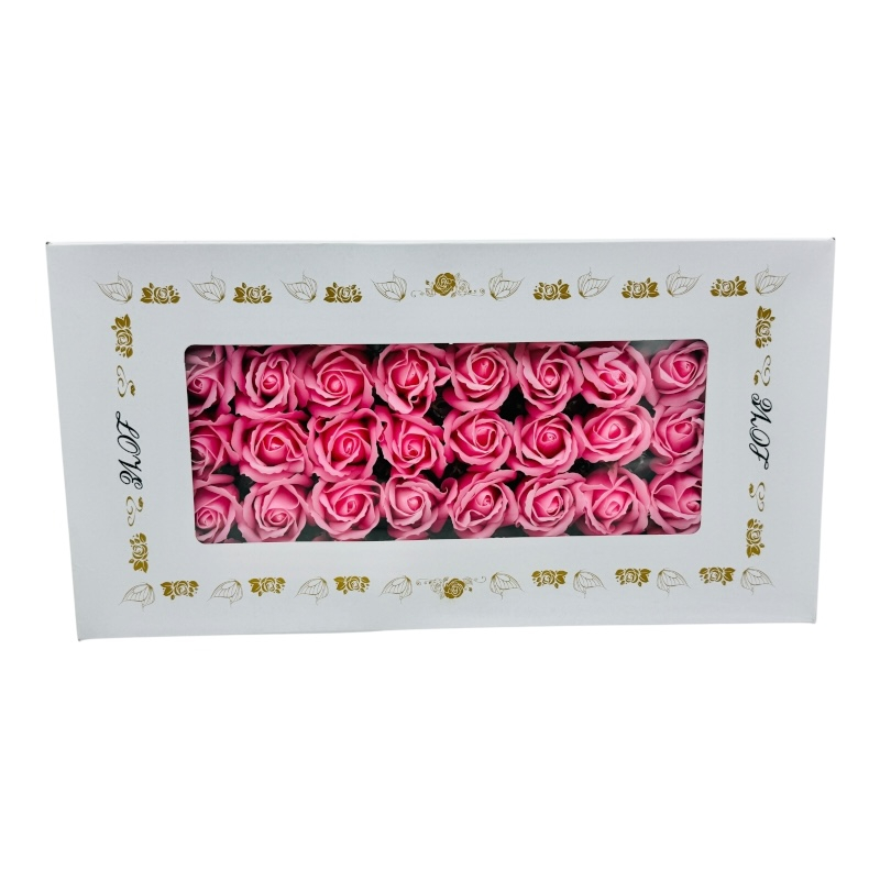 Set  de 50 Trandafiri din Săpun Parfumat, roz – Eleganță și Profitabilitate, 50x25cm [2]