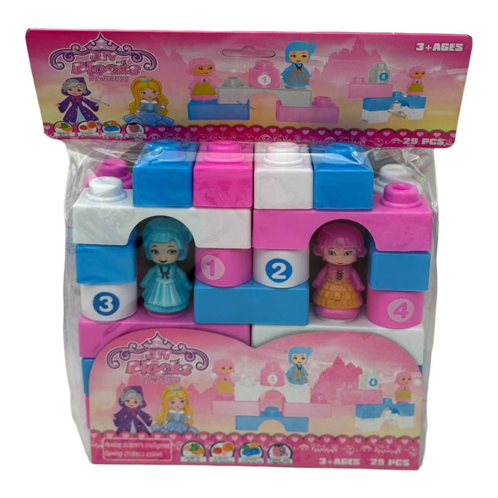 Set de constructie pentru copii, cu omuleti si cuburi, 29pcs, 20×20×7cm, +3ani,   [2]