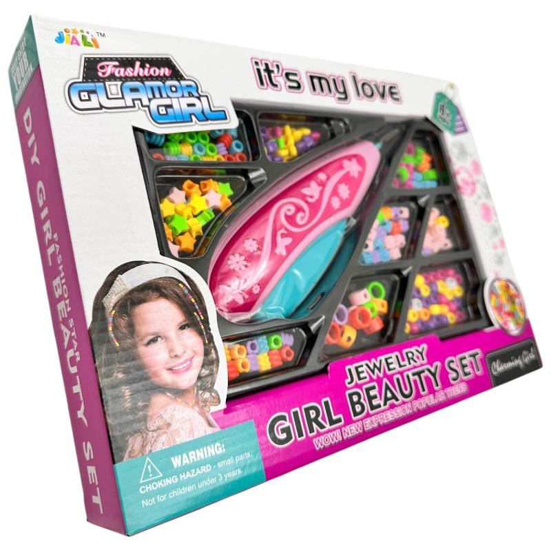 Set DIY bijuterii copii Girl Beauty cu margele colorate si stilou insirat 6 ani+,  [3]