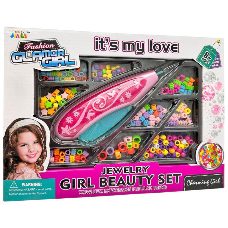 Set DIY bijuterii copii Girl Beauty cu margele colorate si stilou insirat 6 ani+,  [2]